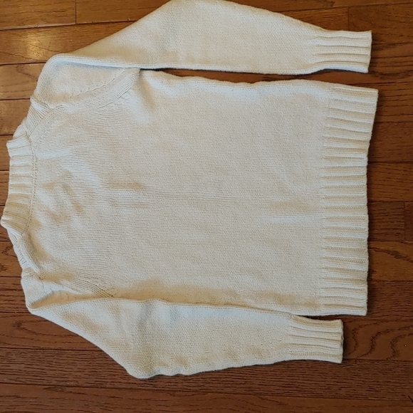 White V Neck Pullover Sweater No Tags See Photos for Measurements - Picture 4 of 4